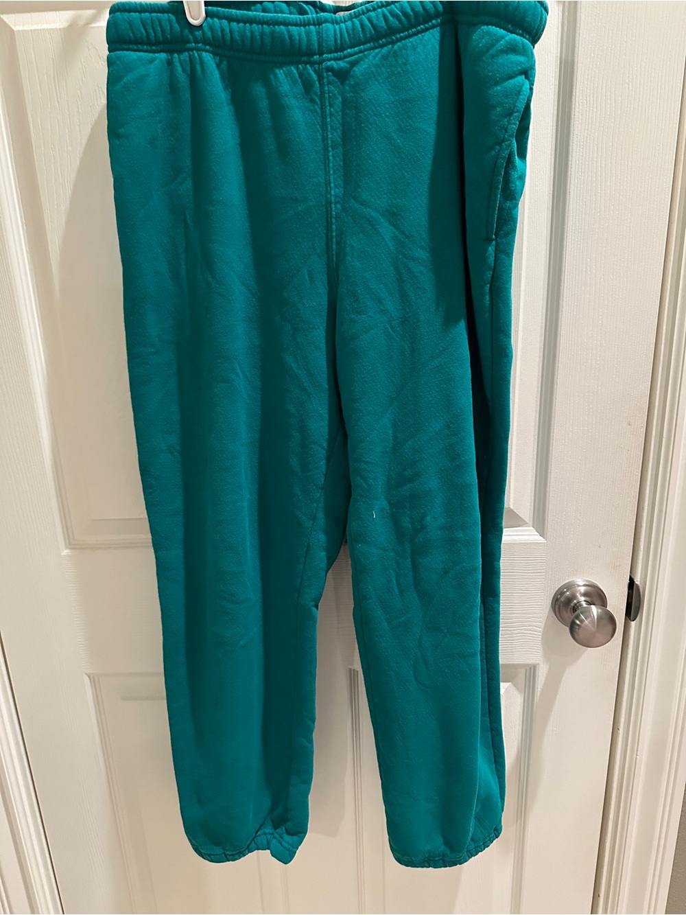 Lands' End Green Fleece Jogger Pants